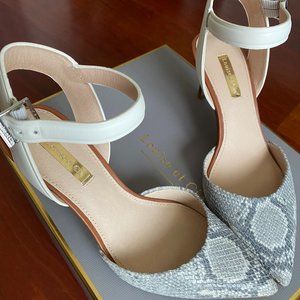 Louise et Cie Lo-Kota Grey Multi White Point Toe Pumps